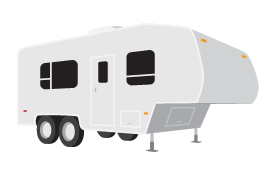 Designed to be affixed and towed by a pickup equipped with special hitch in the truck bed, these two-level units can provide the greatest living of all towable RVs. Fifth Wheels come equipped with all the comforts of home and are perfectly adaptable for weekend getaways, family vacations and fulltiming.
